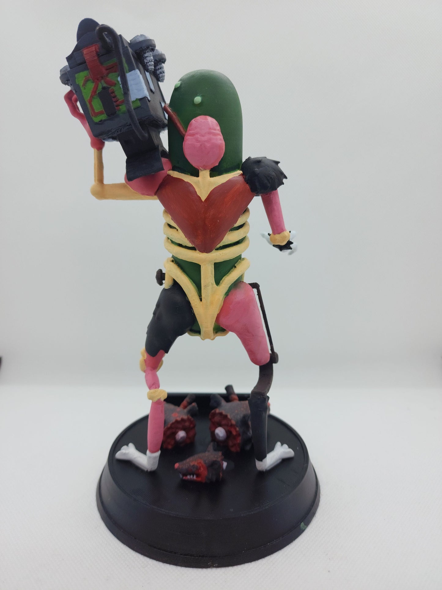 "Pickle Rick Unleashed" – 3D Printed Bust with Plasma Gun & Rat Carnage!