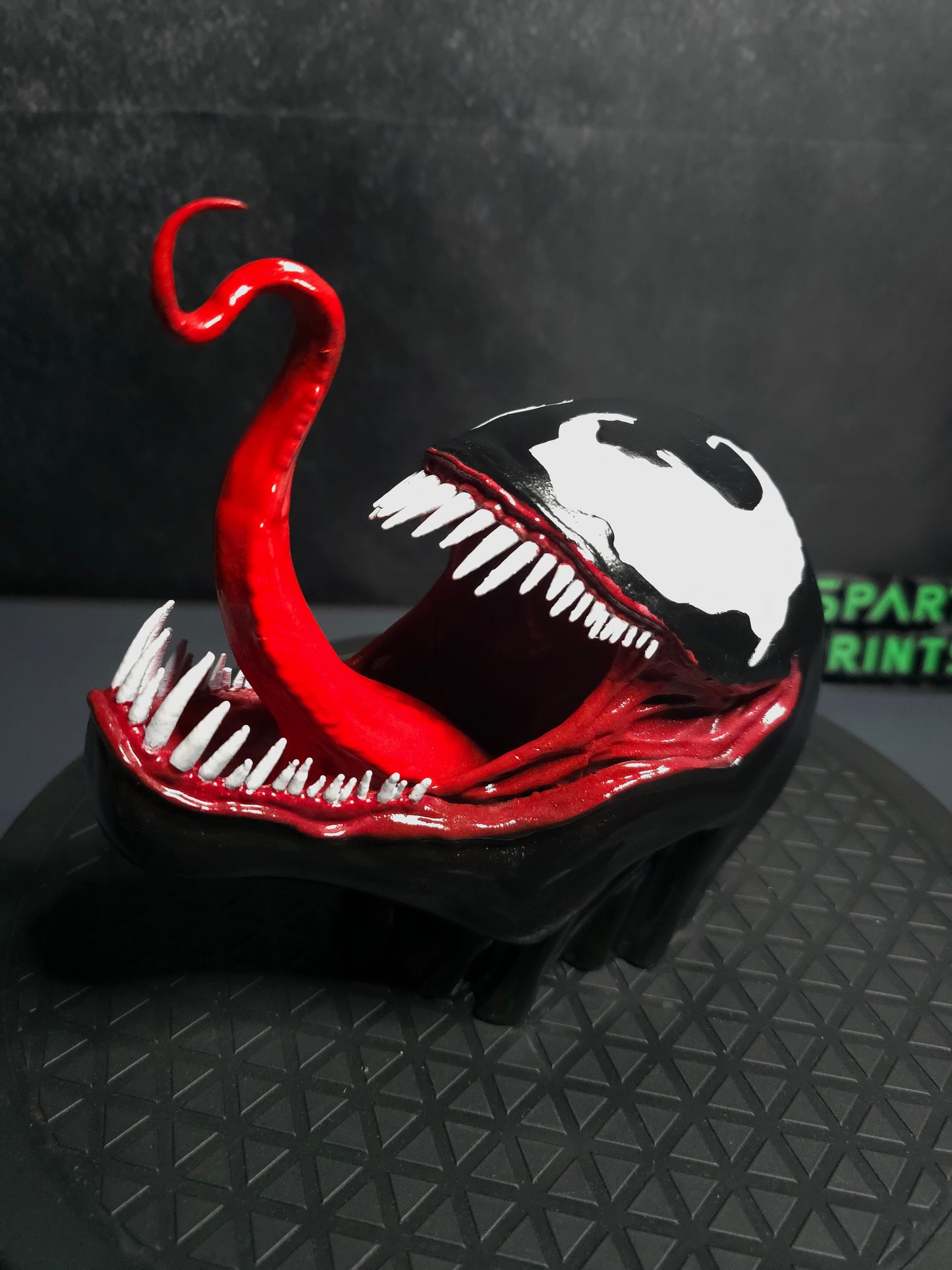 Venom Head Bust with Menacing Tongue Snarl