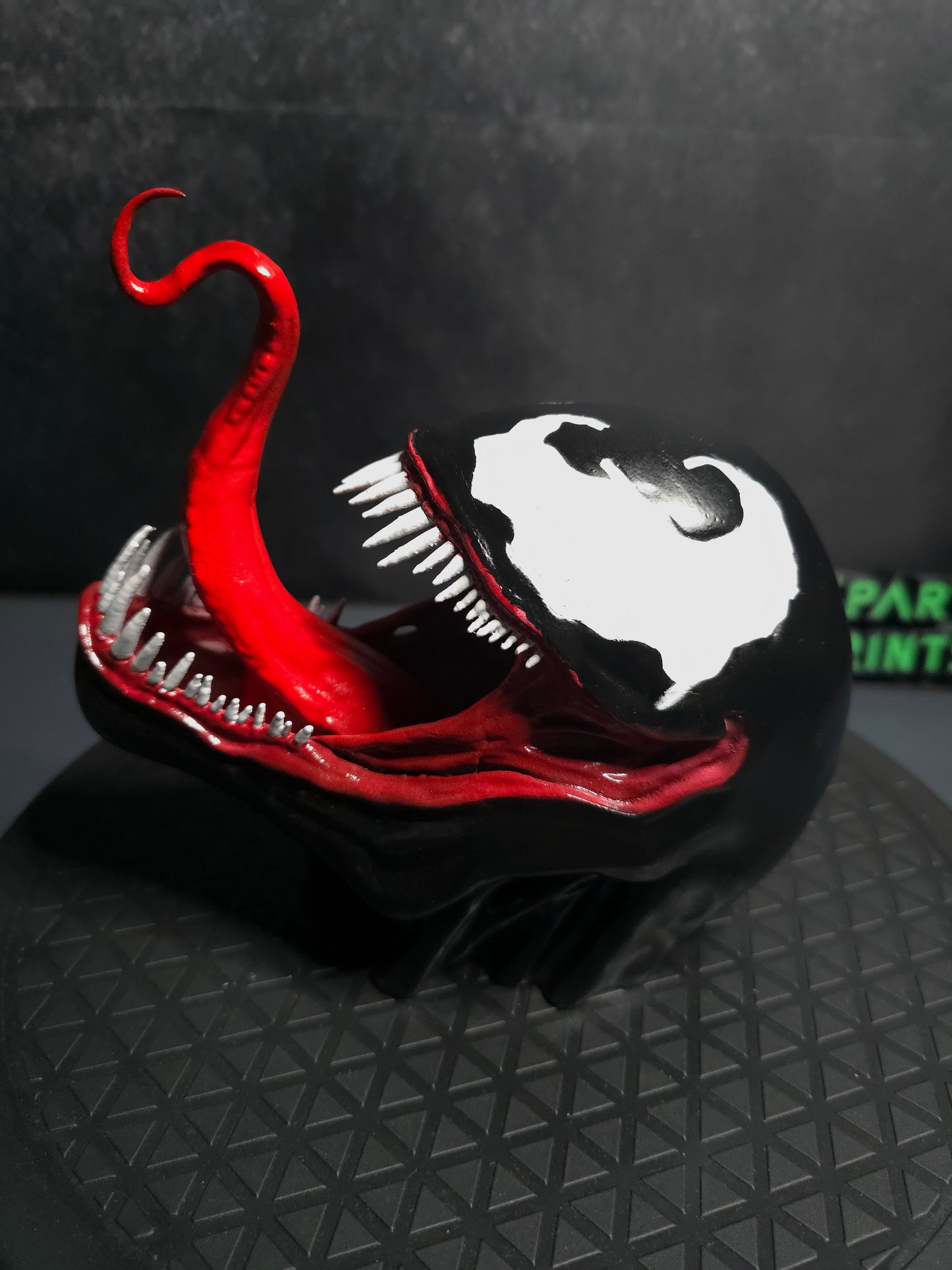 Venom Head Bust with Menacing Tongue Snarl