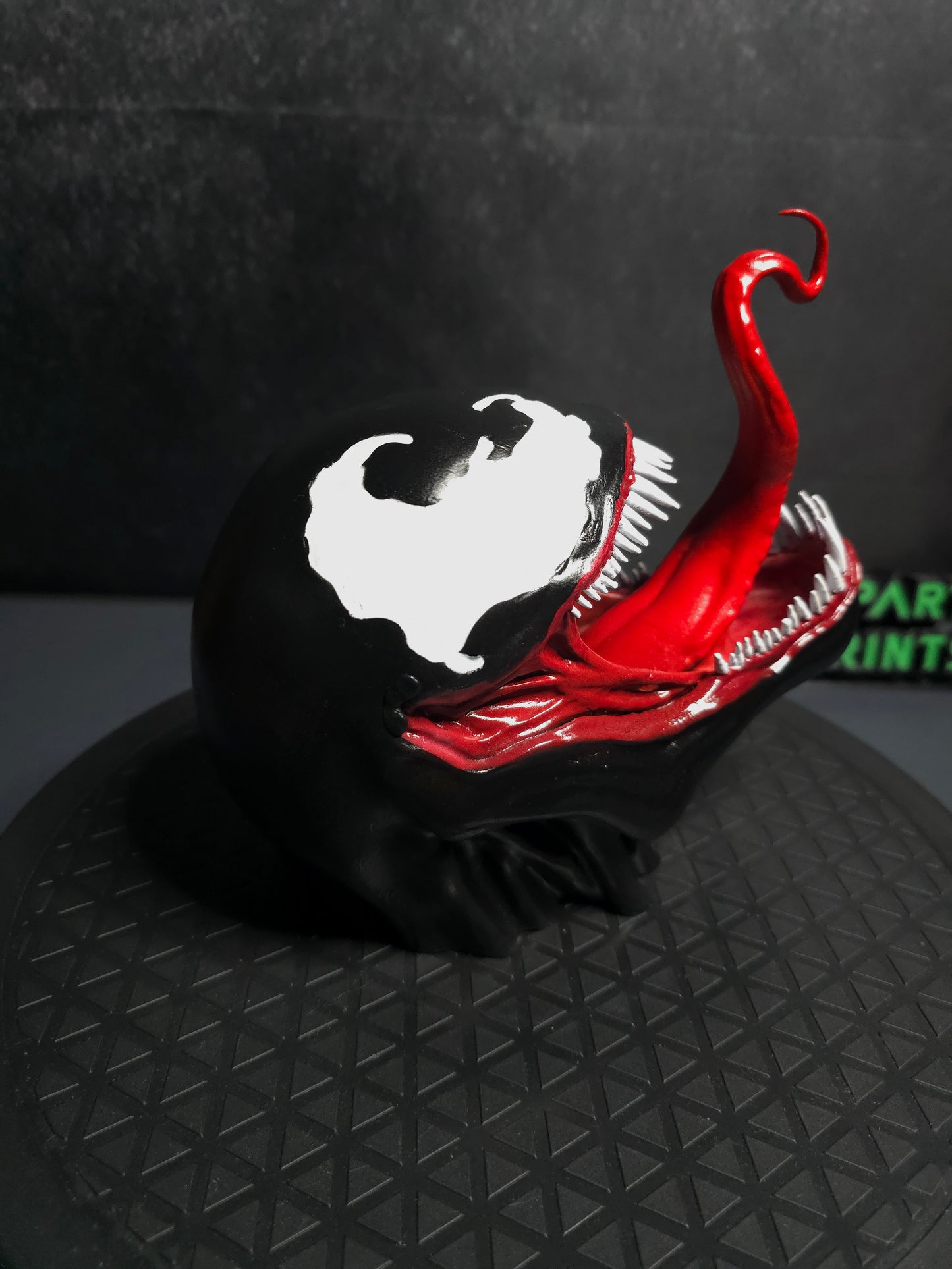 Venom Head Bust with Menacing Tongue Snarl