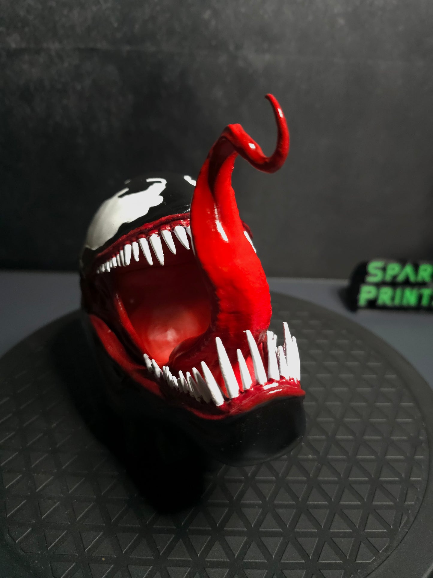 Venom Head Bust with Menacing Tongue Snarl