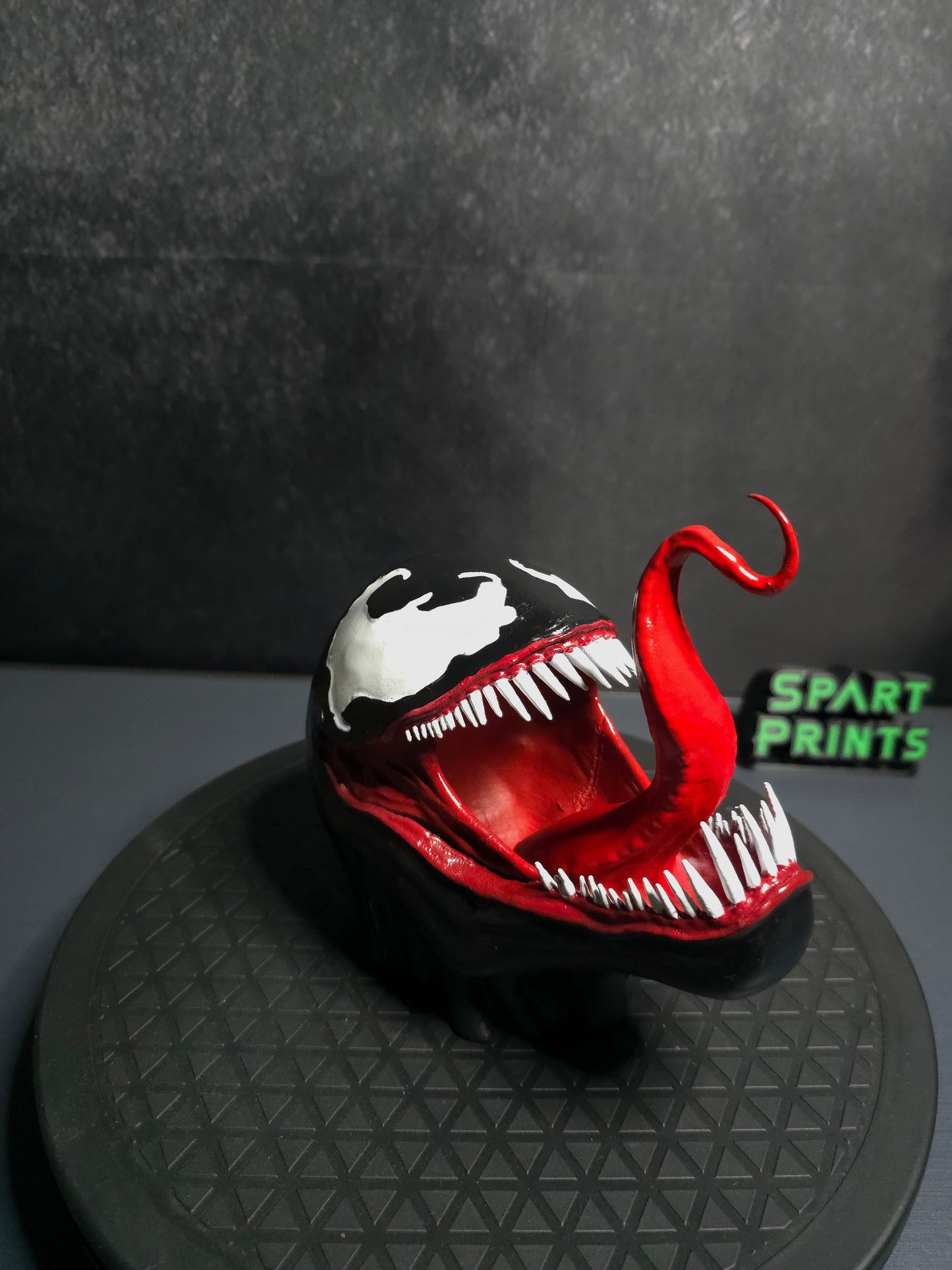 Venom Head Bust with Menacing Tongue Snarl