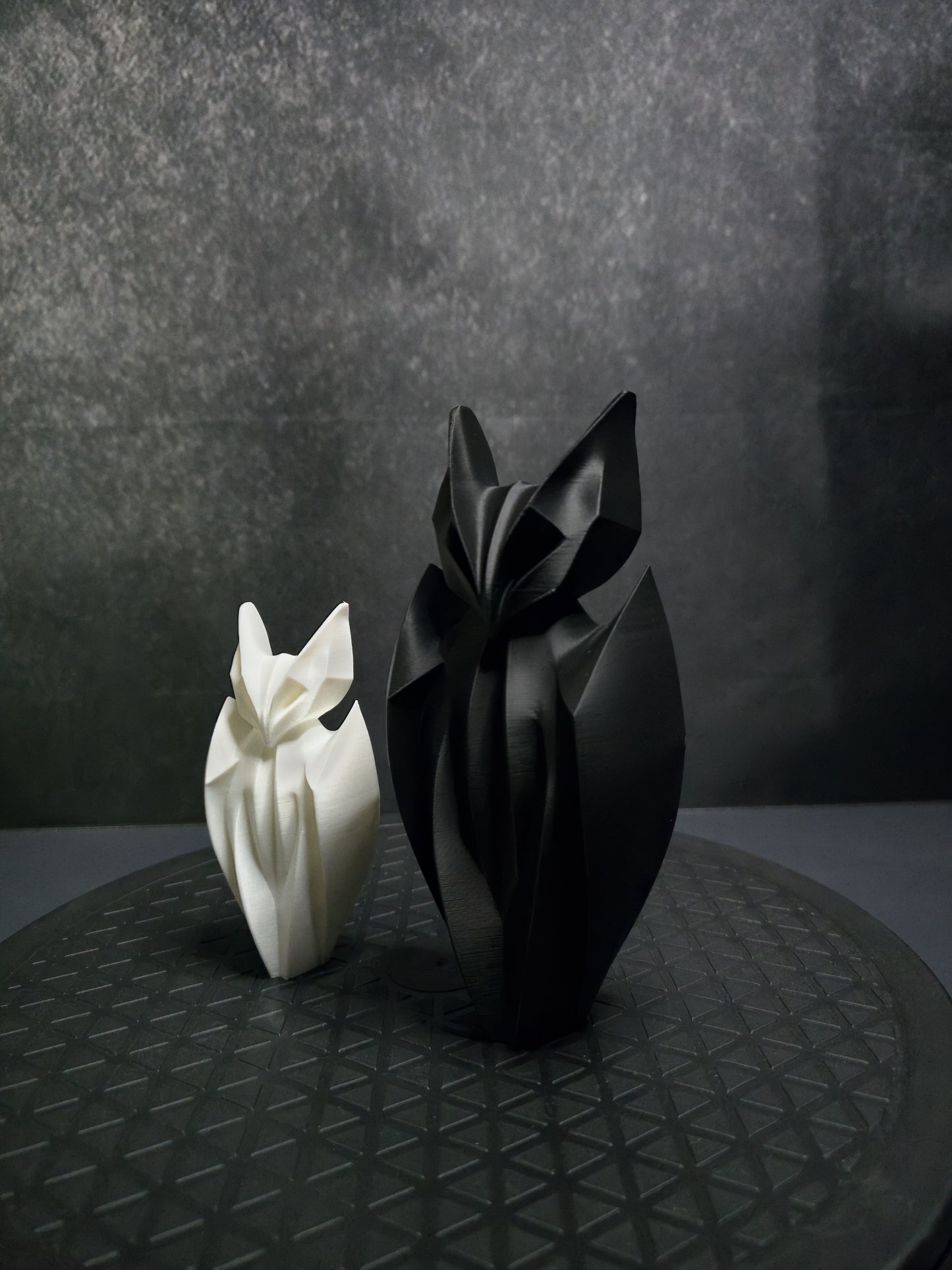 Minimalist Bat Couple Figurine