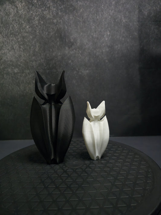 Minimalist Bat Couple Figurine