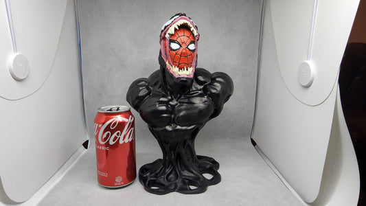3D Printed Venom Engulfing Spider-Man Head Bust – Marvel Collector's Piece