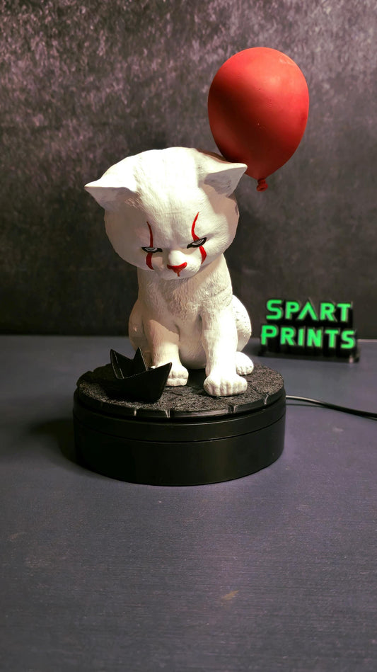 Pennywise Cat – 3D Printed Horror Crossover Figurine