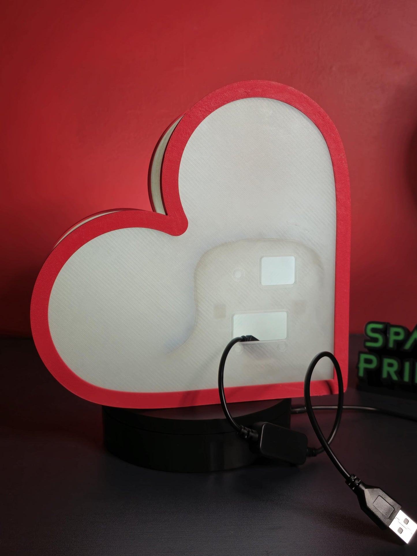 3D Printed Layered Shadowbox Heart with RGB Lights