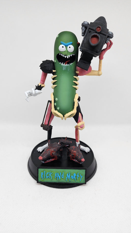 "Pickle Rick Unleashed" – 3D Printed Bust with Plasma Gun & Rat Carnage!