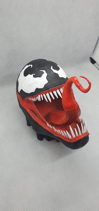 Venom Head Bust with Menacing Tongue Snarl
