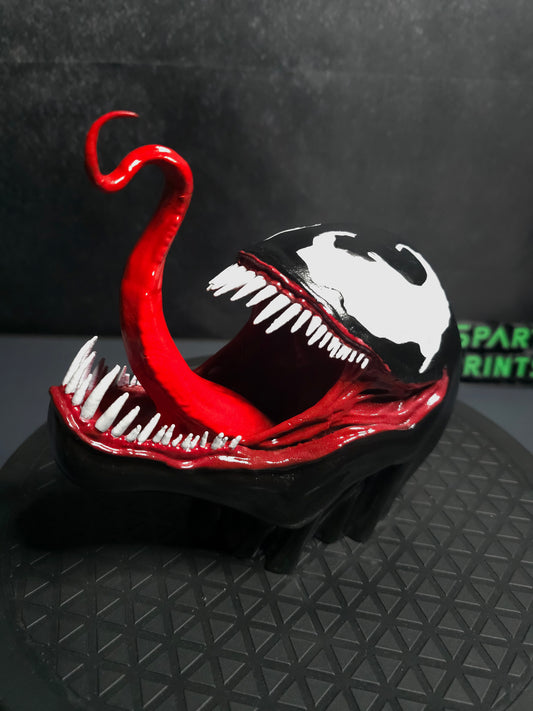 Venom Head Bust with Menacing Tongue Snarl