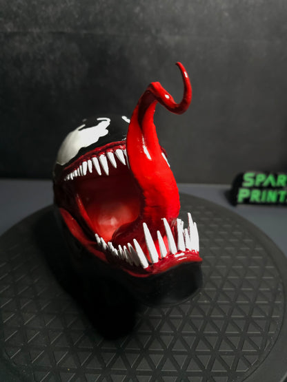 Venom Head Bust with Menacing Tongue Snarl