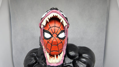 3D Printed Venom Engulfing Spider-Man Head Bust – Marvel Collector's Piece