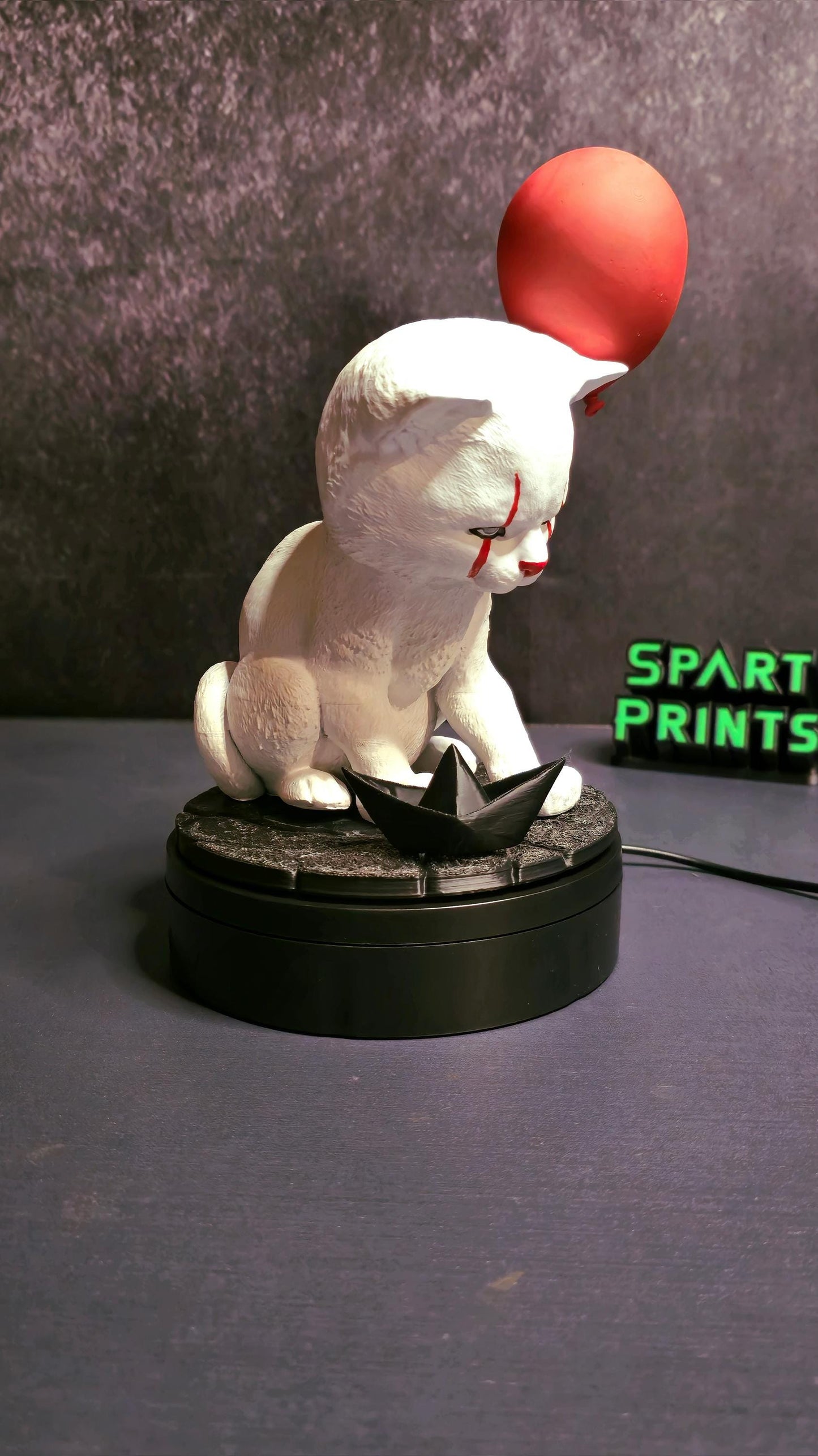 Pennywise Cat – 3D Printed Horror Crossover Figurine
