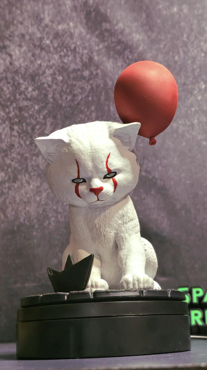 Pennywise Cat – 3D Printed Horror Crossover Figurine