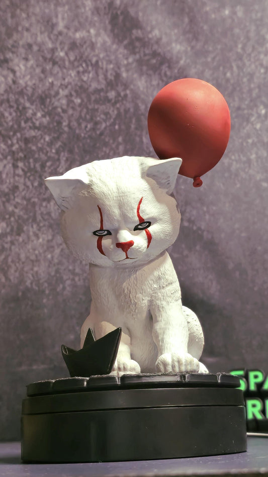 Pennywise Cat – 3D Printed Horror Crossover Figurine