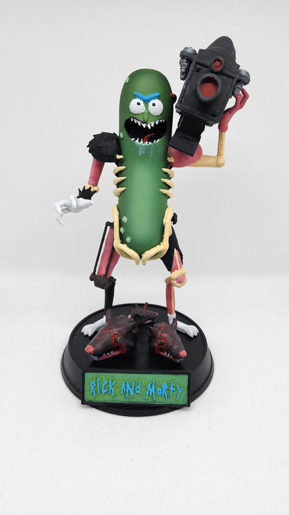 "Pickle Rick Unleashed" – 3D Printed Bust with Plasma Gun & Rat Carnage!